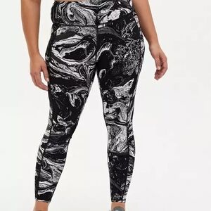 Torrid Black and White Marble Leggings